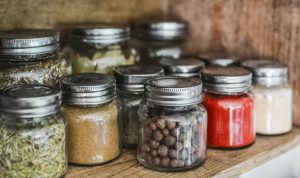 Jars of spices