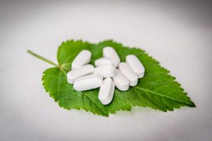 Medicine on top leaves